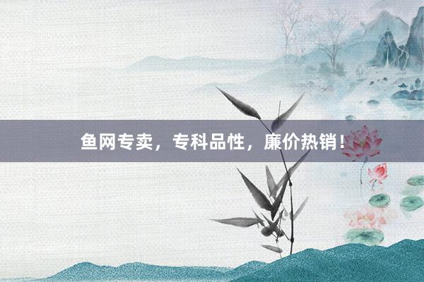 鱼网专卖，专科品性，廉价热销！